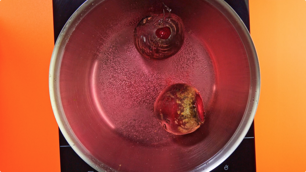 Boiling beets